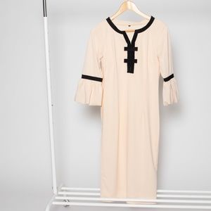 Vintage Midi Dress wit Front Details
